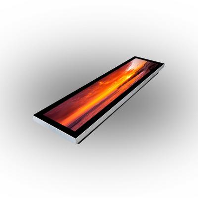 China Shelf Digital Signage Small Stretched Ultra Thin Digital Signage Bar LCD Touch Screen A Class Digital Panel For Shelf Advertising for sale