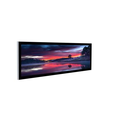 China Continental Indoor Outdoor Widescreen Display Ultra Stretched Bar LCD Screen Helves Advertising Monitor for sale