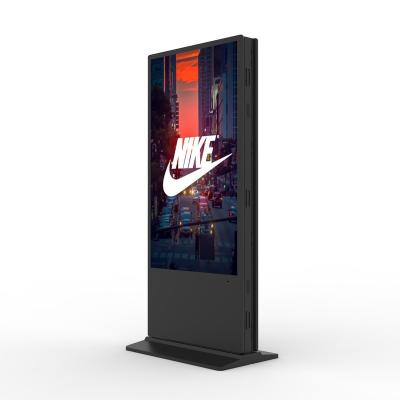 China Buildings Shopping Mall Double Screen Stand Advertising Display Kiosk Double Sided LCD Digital Signage for sale