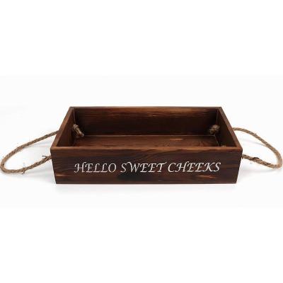 China China Solid Wood Square Desktop Storage Box , Decorative Hanging Board Storage Box for sale