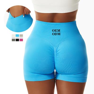 China Breathable Active Gym V Waist Sports Wear Gaiters Women Short Yoga Shorts for sale