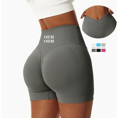 China Custom Size Fitness V Gym Sports Workout Seamless High Waist Women's Breathable Biker Women's Abbreviation for sale