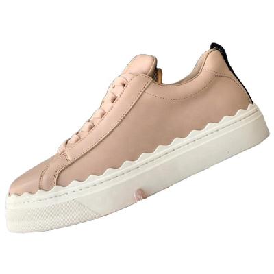 China Fashion Trend Platform Sneakers Brand Casual Genuine Leather Casual Flats Women Lace Up Female Running Shoes 2022 Basket Sports Shoes for sale