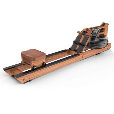 China 2021Water Resistance Adjustable Dual Resistance Rowing Machine Universal Home Commercial Fitness Folding Rowing Machine Wooden Track for sale