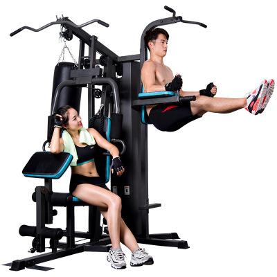 China Multi Functional Complete Training Station Space 6pcs Universal Unisex PU Over 48 Functions Power Training Three Person Workout Equipment New for sale