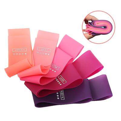 China Durable Elastic Band Gym Abdomen Waist Arm Leg Stretching Slimming Training Resistance Bands Hip Resistance Band for sale