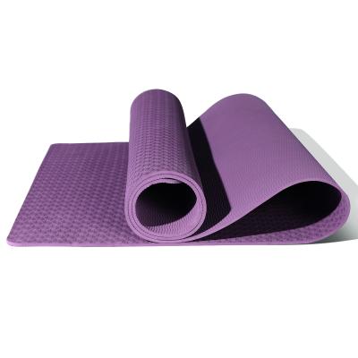 China Washable Anti Slip Durable Waterproof Non Slip Eco Friendly Double Layer Tape Yoga Mat , Pilates Yoga Textured Non Slip Outdoor Yoga Mats for sale