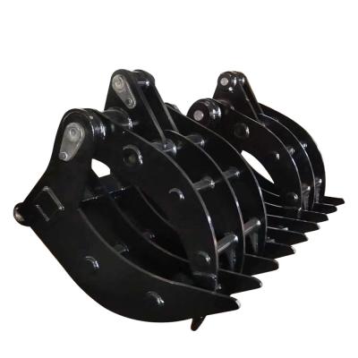 China energy & Mining excavator with log grapple mini excavator grapple skid steer log grapple for PC100-5 excavator for sale