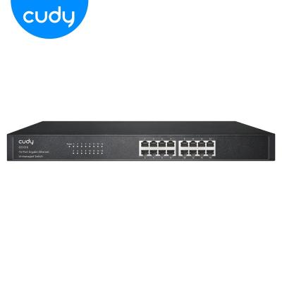 China Cudy 16 Port 10/100/1000Mbps Gigabit Ethernet LAN Switch Unmanaged 32Gbps for sale