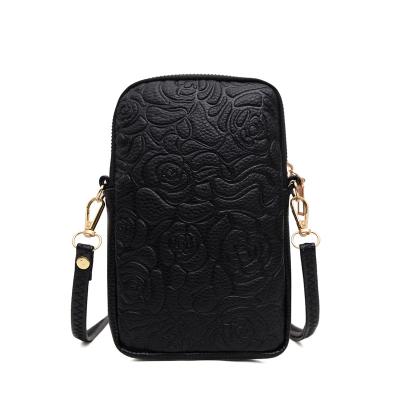 China Wholesale Fashion Hottest Eco Cheap Sell PU Girls Shoulder Cell Phone Bag Fashion Cross - Body Phone Bag For Women Coin Purse for sale