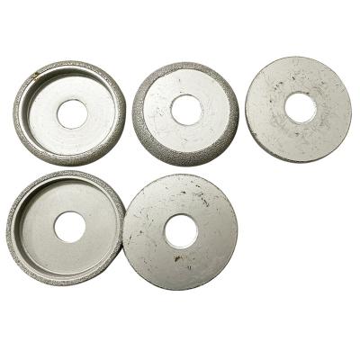 China High Efficiency And Long Life Welded Diamond Marble Edge Hand Profile Wheel Plated Diamond Grinding Wheel for sale