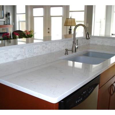 China Popular Customized Stone Countertops And Vanty Kitchen Countertops And Vanity Tops White Quartz Stone Top for sale