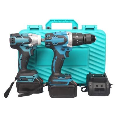 China OEM Logo 2 Repair Used In 1 Cordless Power Tools Perform Brushless Drill Wrench Power Drills Tool Kit for sale