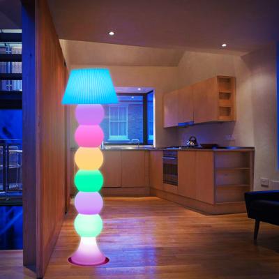 China 2021 modern China factory hot selling 16 colors changing plastic waterproof LED lighting floorlamp for holiday decoration for sale