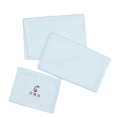 China Custom Towel Embroidered Logo SPA Set Towel Safe For Kids Logo Beauty Salon Massage Bed for sale