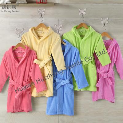 China Beauty shower logo embroidery 100% cotton robe shawl thermal bathrobe for kids for sale