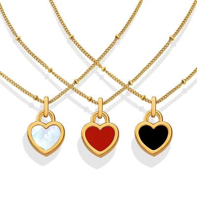 China 2022 Fashion Trendy Heart Punk Pendant Necklace for sale