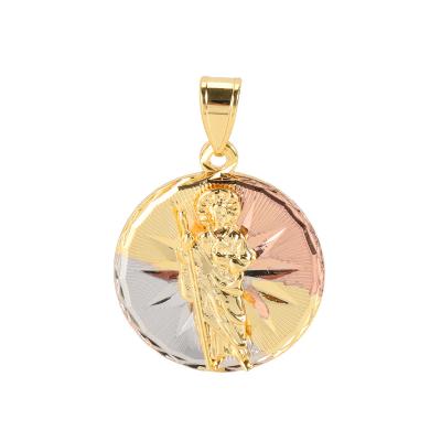 China Religious 14k 18k Plated Gold Jewelry Wholesale Hip Hop Pendant for sale