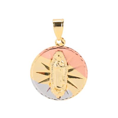 China Guadalupe Religious Gold Filled Religious Pendants Virgin Mary Pendant Gold Plated for sale