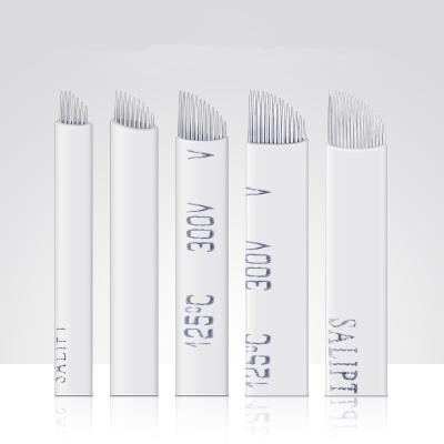 China Constant 0.25mm 7F/9F/11F/12F/14F/16F/18F/12U/14U/18U Microblading Needle Eyebrow Tattoo Pen White Tattoo Needle Manual Eyebrow Tattoo for sale