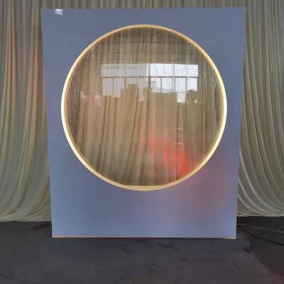 China Wedding Party Event Decoration 2021 Decoration PVC Wedding Backdrop With Perspective Acrylic Bright Window for sale