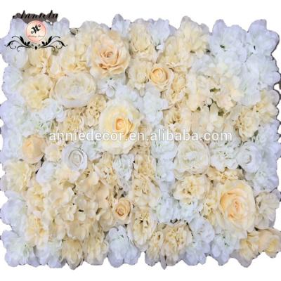 China Party Home Decoration Wall Artificial Flower China Decorative Silk Flower Panel For Wedding for sale