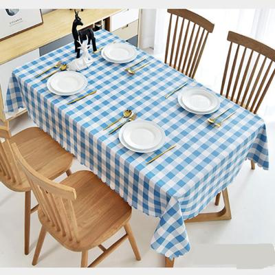 China Hot Selling PVC Lattice Tablecloth Customized Waterproof Plastic Oilcloth For Kitchen Dining for sale