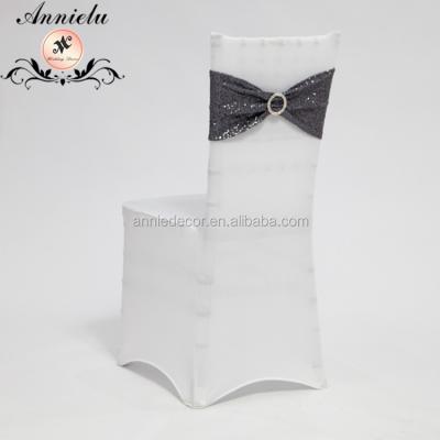 China Cheap Disposable Sequin Wedding Chair Sashes for sale