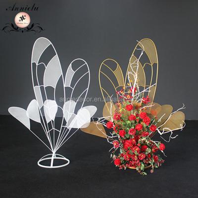 China Morden ANNIELU Wedding Decoration Butterfly Flower Design Centerpiece Display Wedding Stand Flower Stand for sale