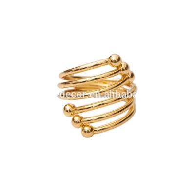 China Viable Wholesale Gold Metal Wedding Napkin Rings for sale