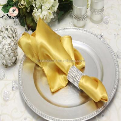 China Wholesale Durable Fancy Satin Napkins For Wedding Banquet Decor for sale