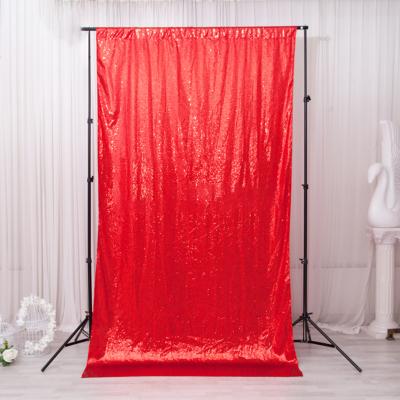 China Wedding Party Backdrop Elegant French Style Romantic Wedding 3mm Sequin Backdrops Curtain Panel for sale