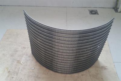 China DSM 45° - 120° Wedge Wire Drum Screen Arc Sieving Wire Filter Johnson Wedge Wire Screen for sale