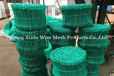 China 6 inch Double Loop Tie Wire Anti Rust 1.0mm 16 Gauge gekleurde PVC bedekte Baling Tie Wire Te koop