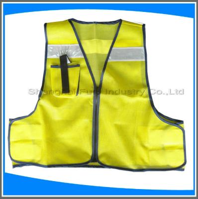 China 120g ployester safety vest with pocket for sale