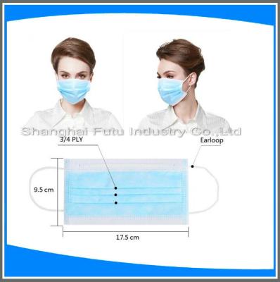 China Disposable Nonwoven 3-ply Surgical Medical Face Mask with Ties or Earloop/ Doctor Surgical Masks with CE for sale