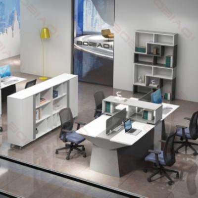 China Modern assembling cubicles modular partition shared table staff 6 seater computer office workstation desk for sale