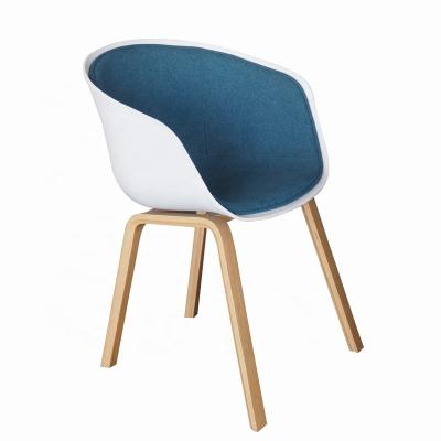 China Modern wooden fabric plastic base the simple and fashionable office computer staff company chairs for sale