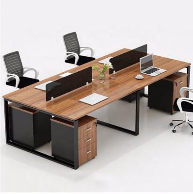 China Modern Simple Steel Office Furniture Convertible 2 4 6 Person Desk Split Table Workstation for sale