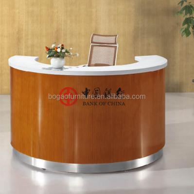 China Convertible Simple Brown Middle Style Bank Furniture Modern Semicircle Reception for sale