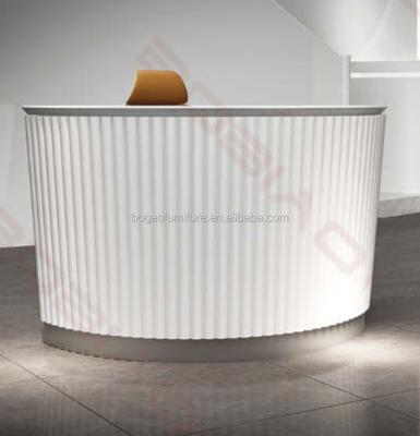 China Commercial White Reception Counter Office Spa Salon Stoving Varnish Smart Modern Fashion Reception for sale