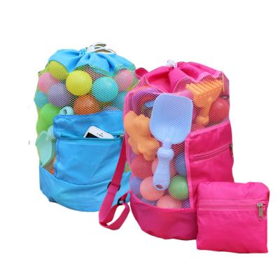 China Fashion Parent-child Children's Backpack Beach Bag Storage Shell Bag Foldable Mesh Bag for sale