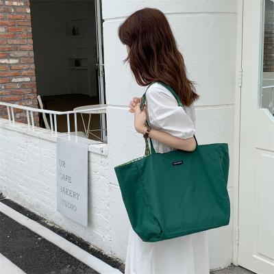 China Custom Handled Printed Double Sided Organic Cotton Canvas Double Handle Cotton Tote One-Shoulder Shopping Bag for sale