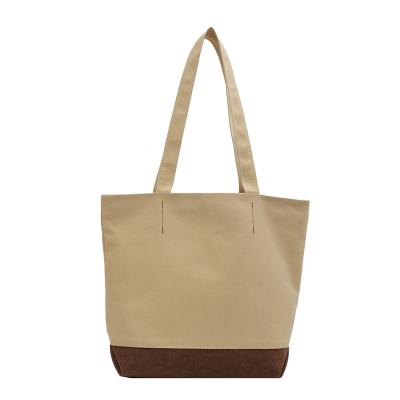 China Wholesale Custom Printed Women Handled Blank Shopping Organic Cotton Canvas Zipper Tote Bag With Logo for sale