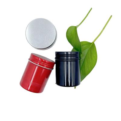 China Eco-friendly Tin Box 80g Round Shape Hair Gel Wax Aluminum Jar Tin Box for sale