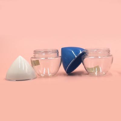 China Large Unique Pink Mouth Shaped Facial Massager Bottle Cosmetic Container Plastic Cream Jar Cosmetic/Body Cream With Top Cap for sale