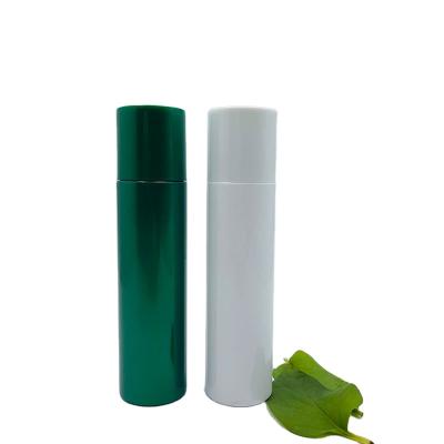 China 200ML PET Cosmetic Round White Facial Toner Cosmetic Bottle With Double Layer Screw Cap for sale