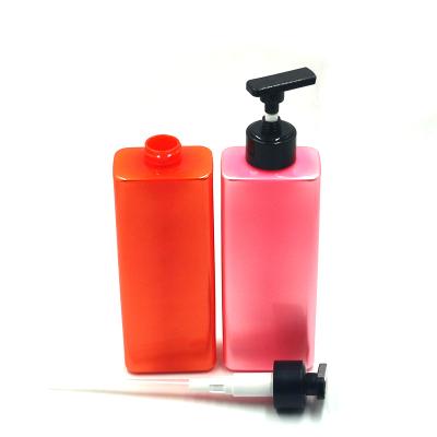 China 500ml 500g Colors Custom Empty Cosmetic Packaging Square Hair Shampoo Plastic Bottle For Lotion for sale