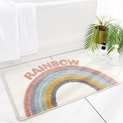 China Art Deco Product Wind Absorbent Household Rug Bathroom Door Mat Bathroom Rug Modern Simple Bathroom Mat Dropshipping for sale