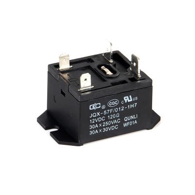 China JQX-57F Plug-in Electromagnetic DC Relay Switch 30A 30VDC 250VAC PCB Dust Proof JQX-57F for sale